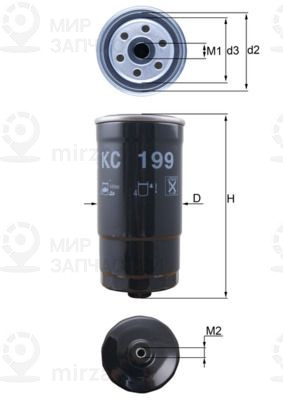 Топливный фильтр MAHLE KC199