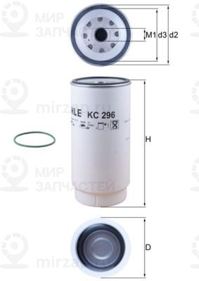 Топливный фильтр MAHLE KC296D