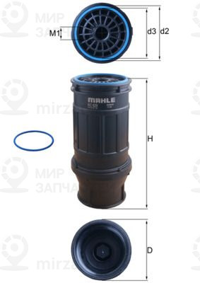 Топливный фильтр MAHLE KC629D