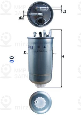 Топливный фильтр MAHLE KL147D