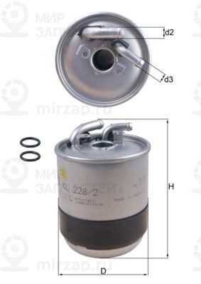 Топливный фильтр MAHLE KL2282D