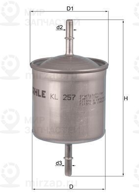 Топливный фильтр MAHLE KL257