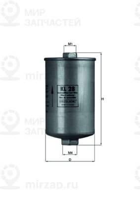 Топливный фильтр MAHLE KL28