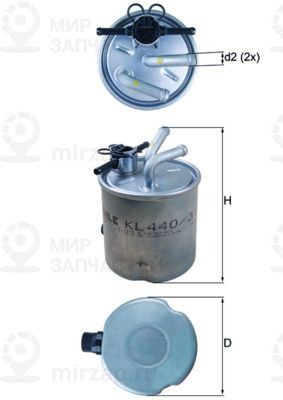 Топливный фильтр MAHLE KL44037