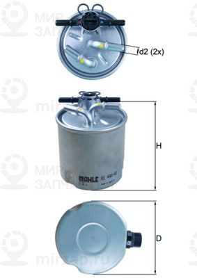 Топливный фильтр MAHLE KL44040