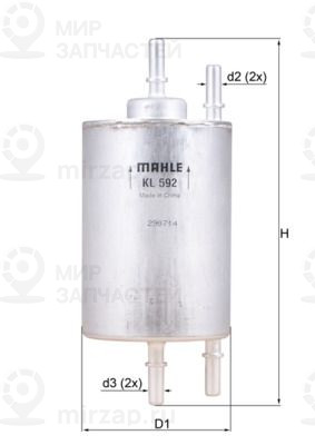 Топливный фильтр MAHLE KL592