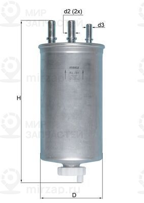 Топливный фильтр MAHLE KL781