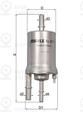 Запчасть MAHLE KL871