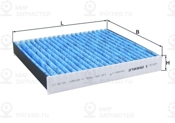 Фильтр, воздух во внутренном пространстве MAHLE LAO436