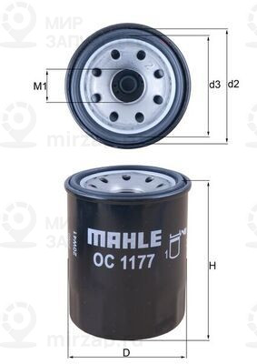 Масляный фильтр MAHLE OC1177