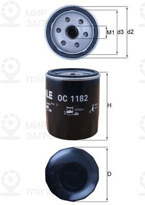 Запчасть MAHLE OC1182
