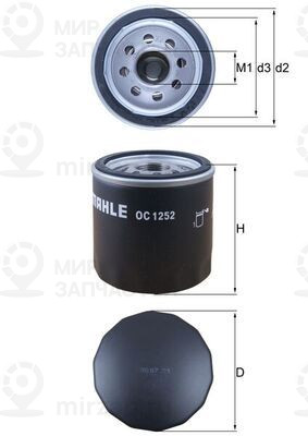 Масляный фильтр MAHLE OC1252