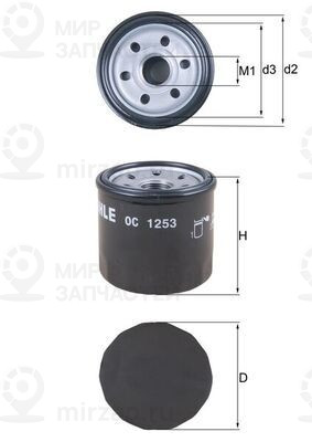 Масляный фильтр MAHLE OC1253