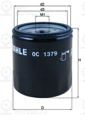 Масляный фильтр MAHLE OC1379
