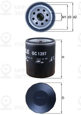 Масляный фильтр MAHLE OC1397