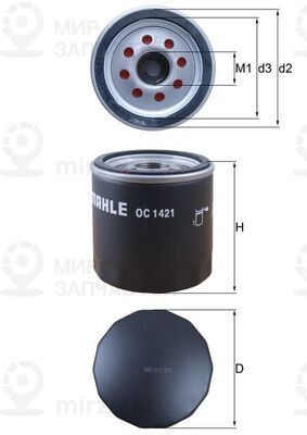 Масляный фильтр MAHLE OC1421