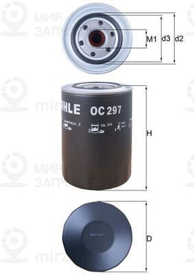 Масляный фильтр MAHLE OC297