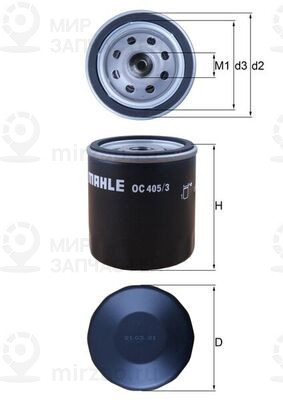 Масляный фильтр MAHLE OC4053