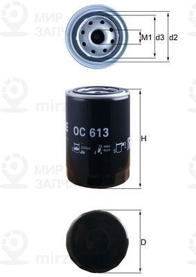 Масляный фильтр MAHLE OC613