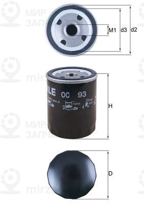 Запчасть MAHLE OC93