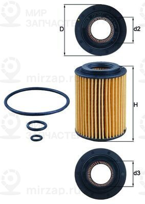 Запчасть MAHLE OX347D