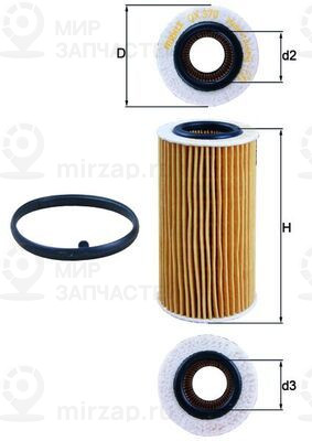 Запчасть MAHLE OX370D1