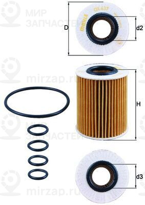 Запчасть MAHLE OX437D