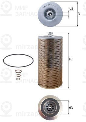 Запчасть MAHLE OX69D