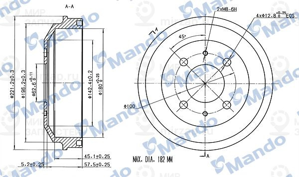 Запчасть MANDO MBD050004