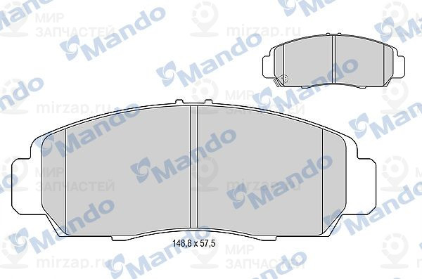 Комплект тормозных колодок, дисковый тормоз MANDO MBF015003