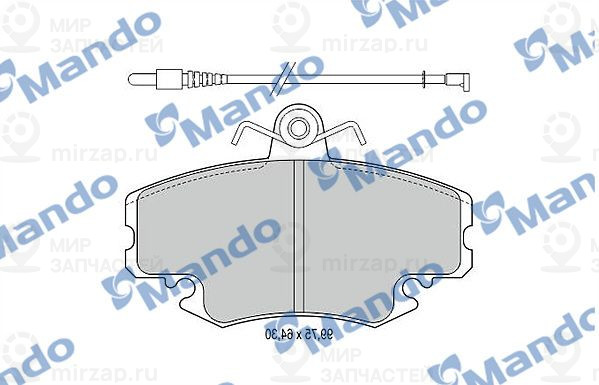 Комплект тормозных колодок, дисковый тормоз MANDO MBF015076