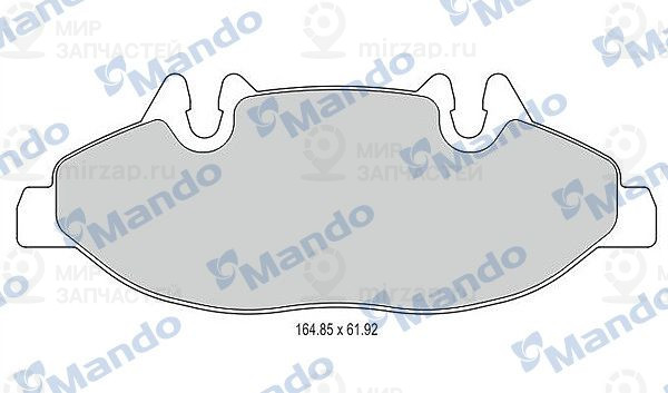 Комплект тормозных колодок, дисковый тормоз MANDO MBF015208