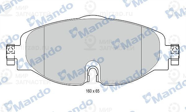 Комплект тормозных колодок, дисковый тормоз MANDO MBF015281