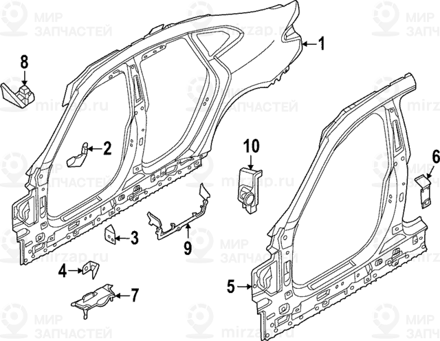 Боковой Каркас П
 BMW 41219625528