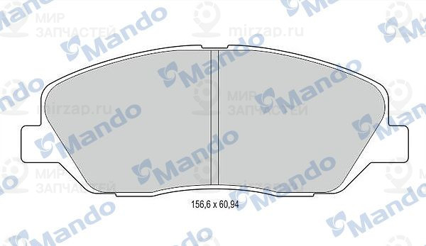 Комплект тормозных колодок, дисковый тормоз MANDO MBF015551