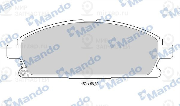 Комплект тормозных колодок, дисковый тормоз MANDO MBF015739