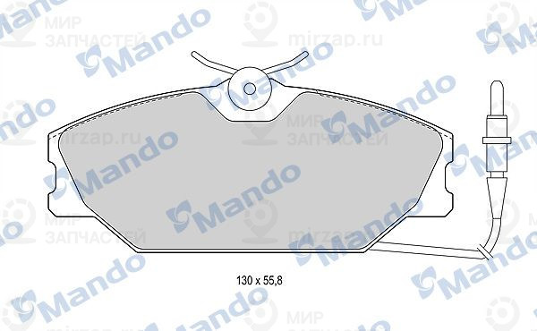 Комплект тормозных колодок, дисковый тормоз MANDO MBF016021