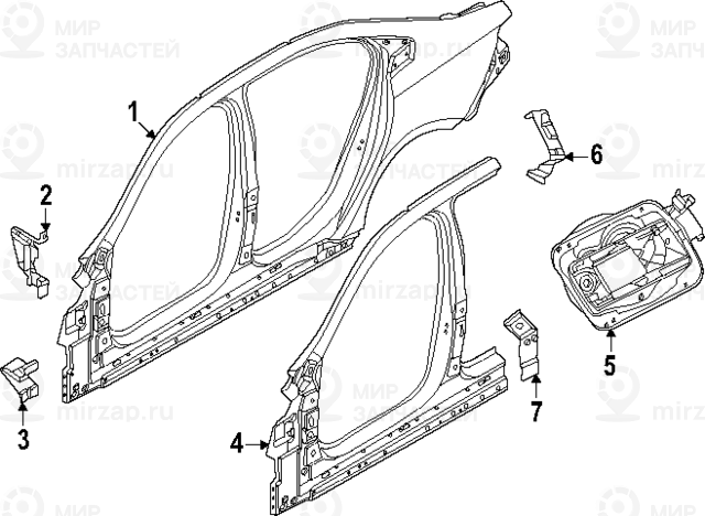 Seitenrahmen Aussen Links
 BMW 41309627217