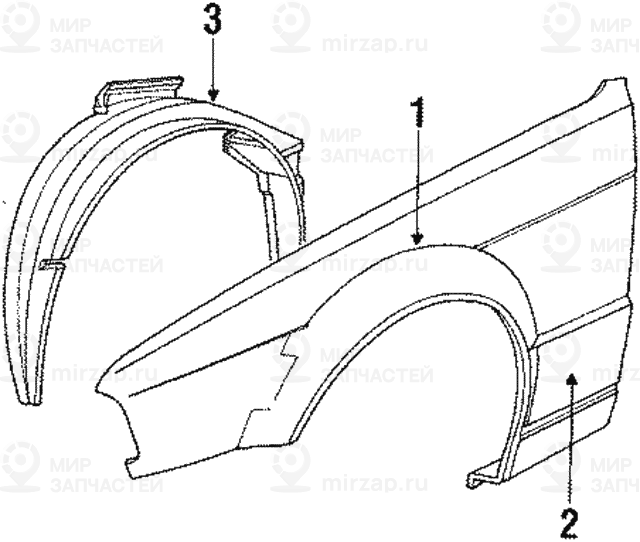 Крыло Л Пд
 BMW 41351946927
