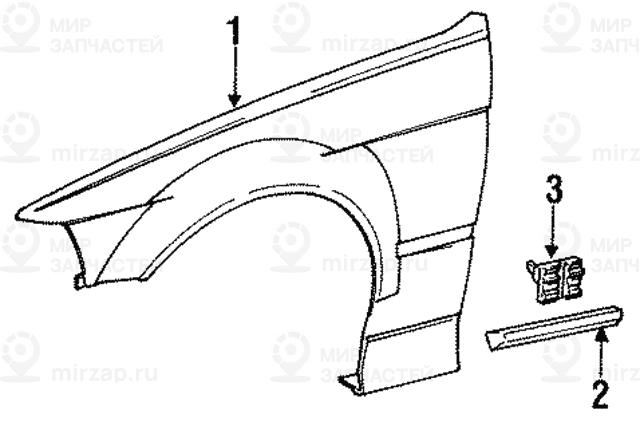 Крыло Л Пд
 BMW 41358215287