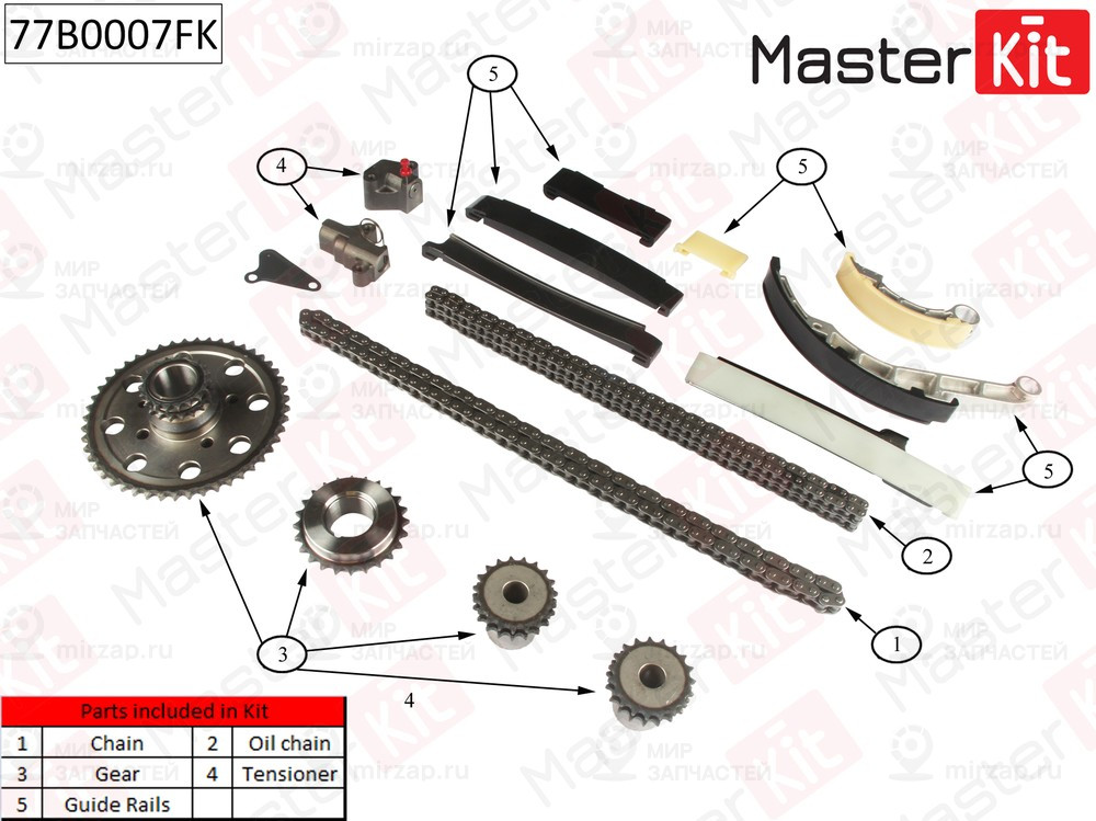 Запчасть MASTERKIT 77B0007FK