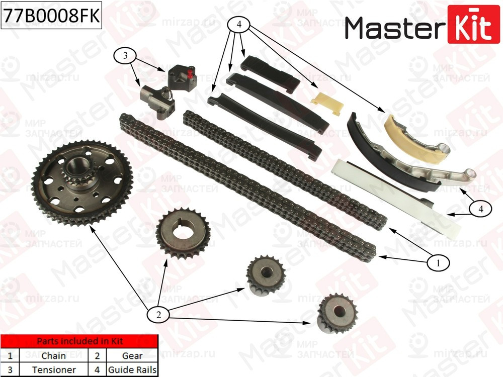Запчасть MASTERKIT 77B0008FK