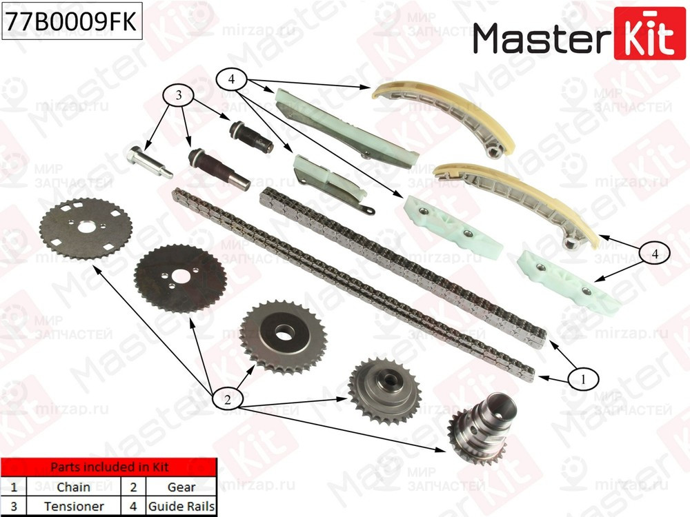 Запчасть MASTERKIT 77B0009FK