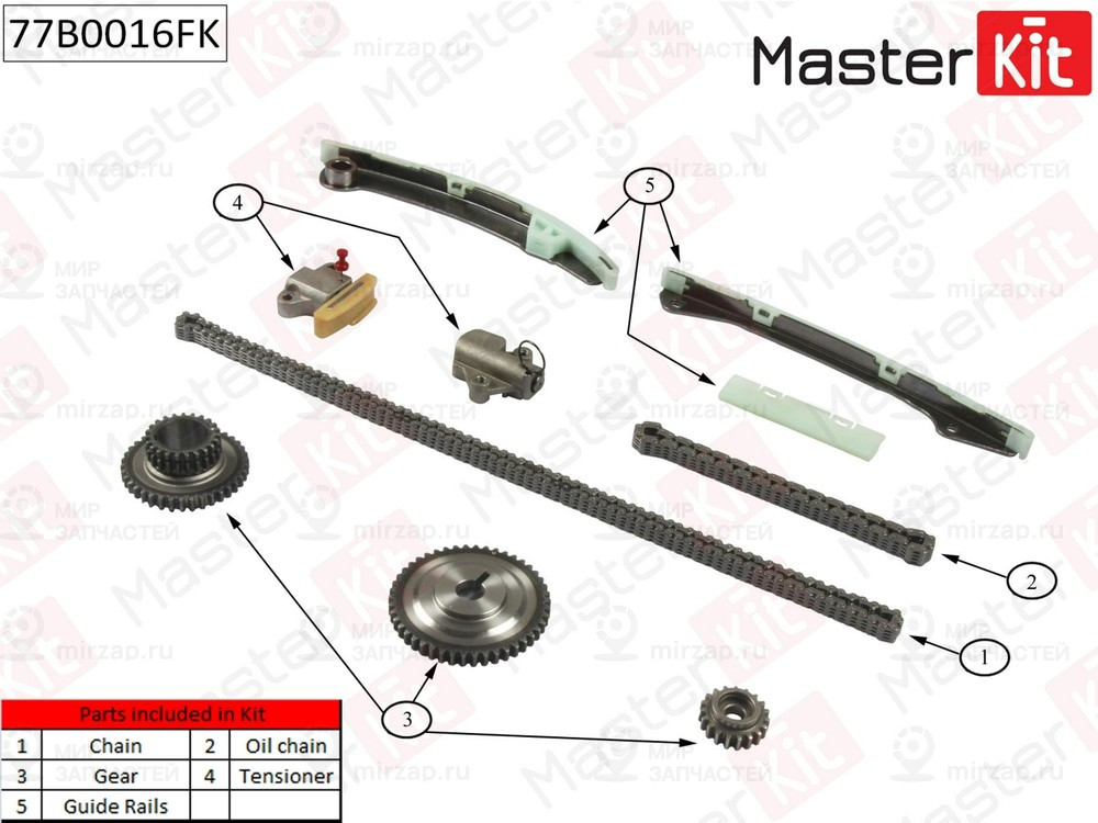 Запчасть MASTERKIT 77B0016FK