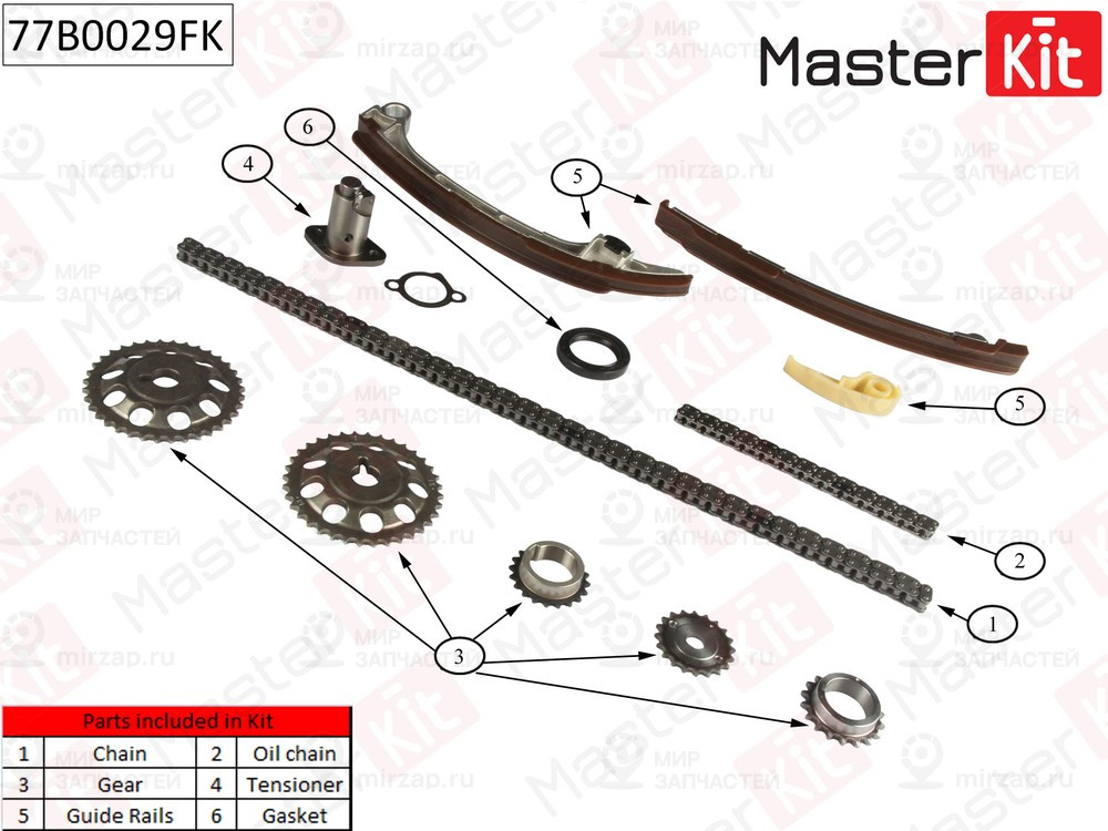 Запчасть MASTERKIT 77B0029FK