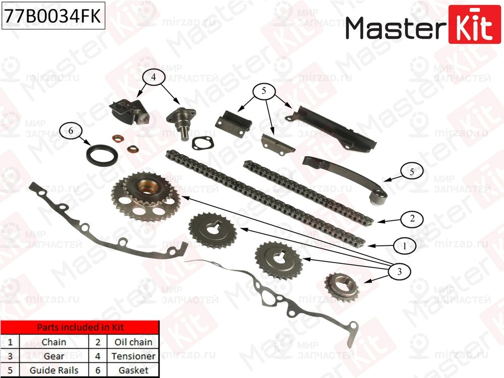 Запчасть MASTERKIT 77B0034FK