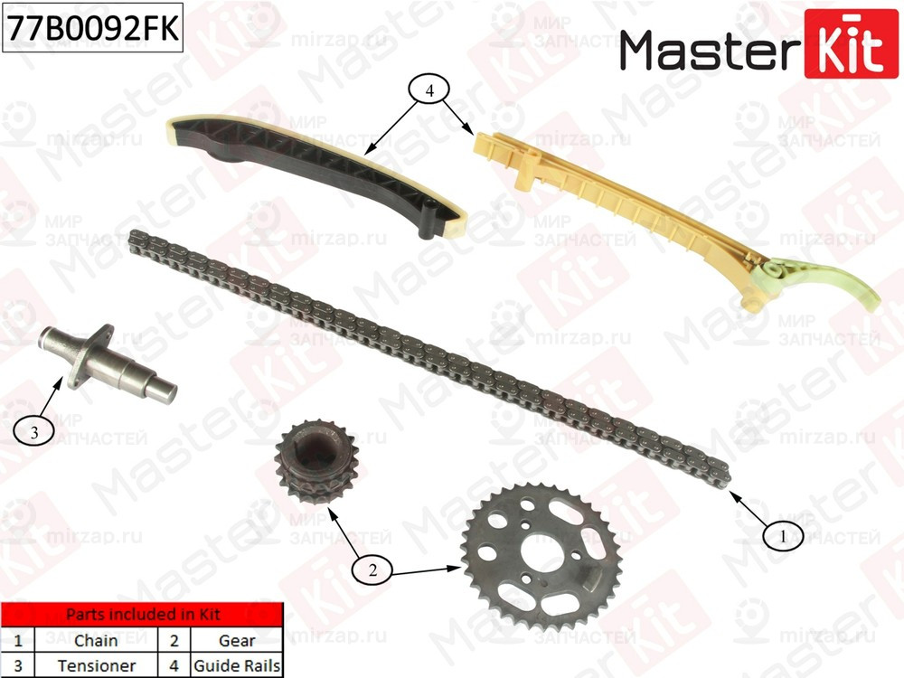 Запчасть MASTERKIT 77B0092FK