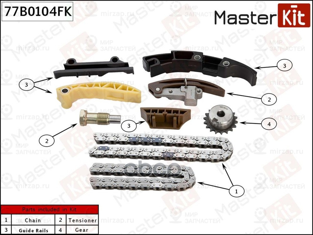 Запчасть MASTERKIT 77B0104FK
