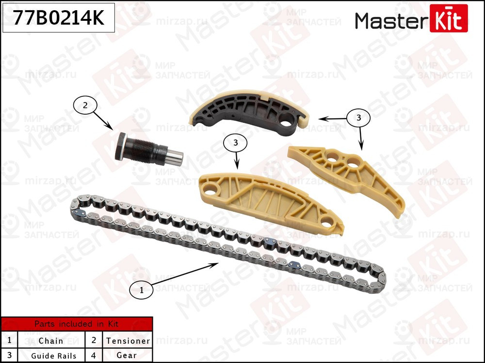 Запчасть MASTERKIT 77B0214K
