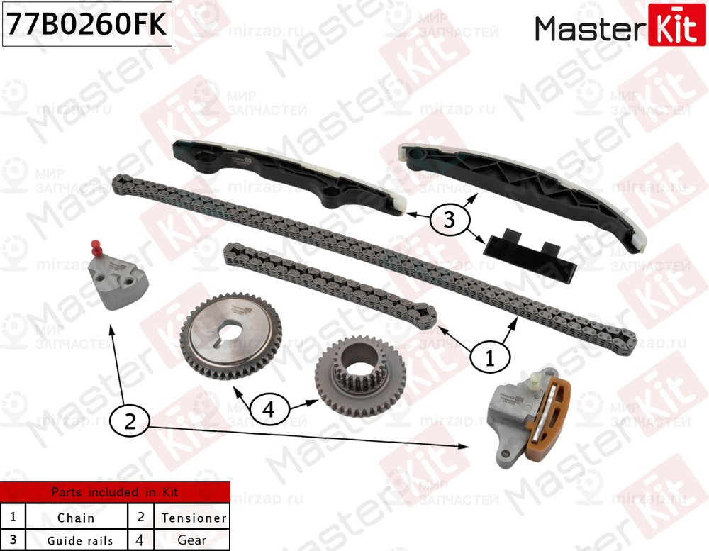 Запчасть MASTERKIT 77B0260FK